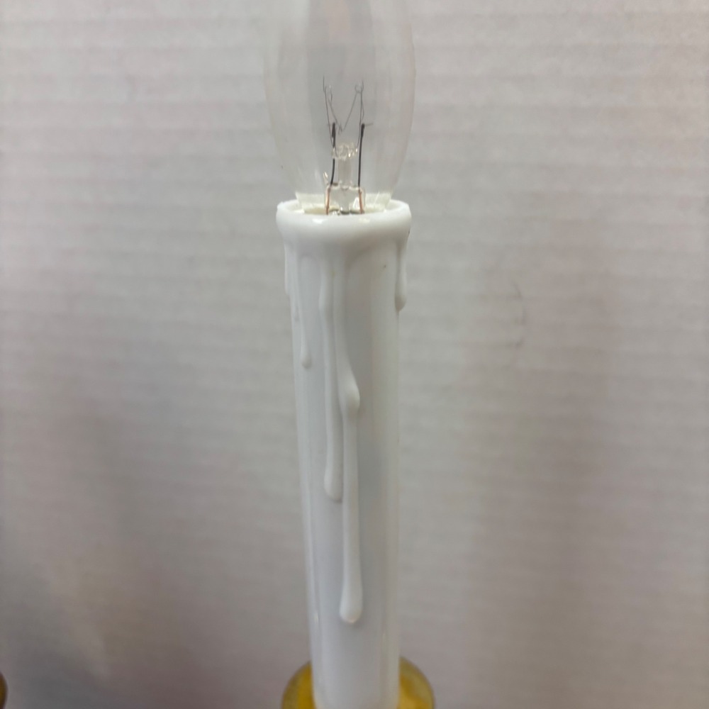 Lot of 6 Electric Window Candles Brass Base Light Sensor Timer Christmas Deco 9" - Picture 8 of 8